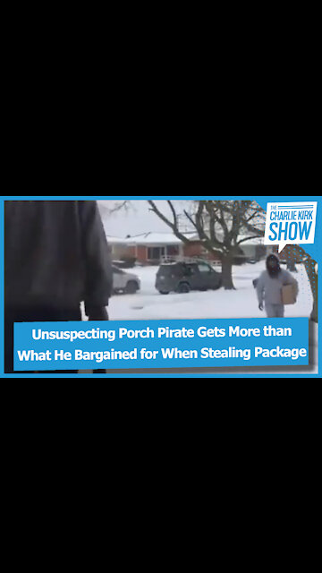Unsuspecting Porch Pirate Gets More than What He Bargained for When Stealing Package