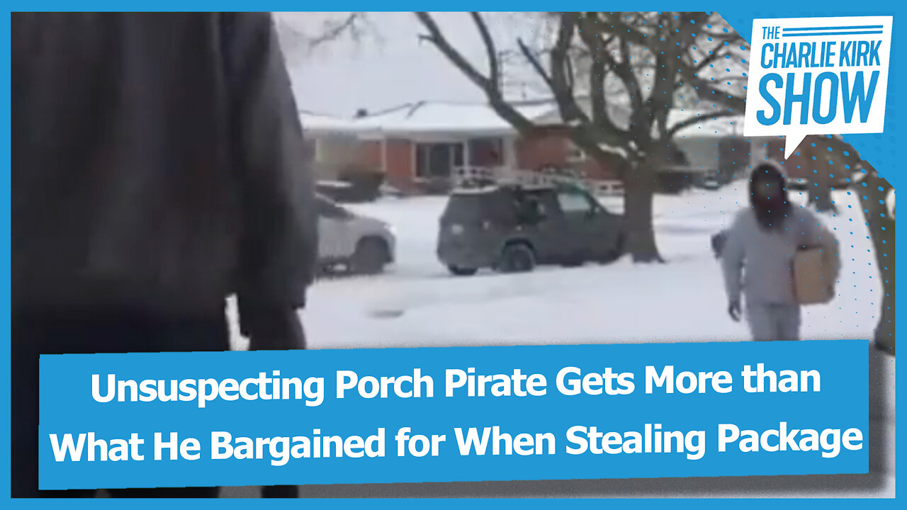 Unsuspecting Porch Pirate Gets More than What He Bargained for When Stealing Package