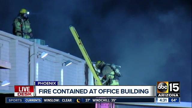 Fire crews contain first-alarm fire at Phoenix commercial building