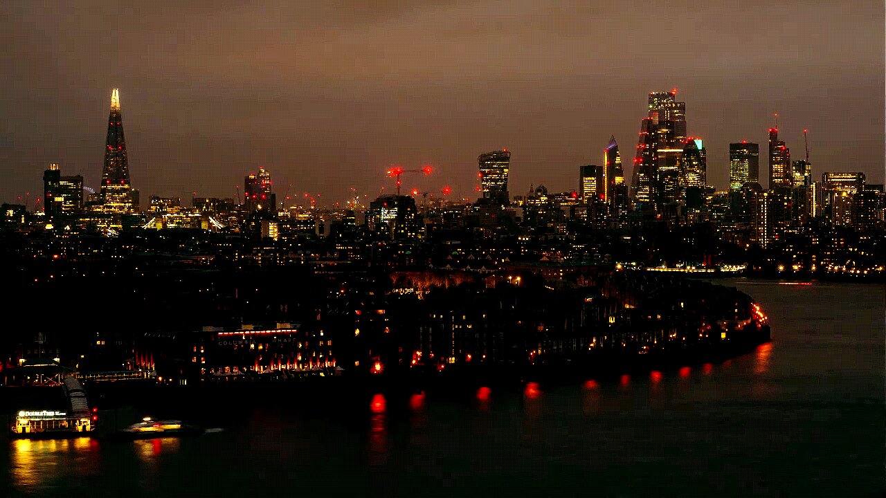 From Sunset Till First Light London Timelapse