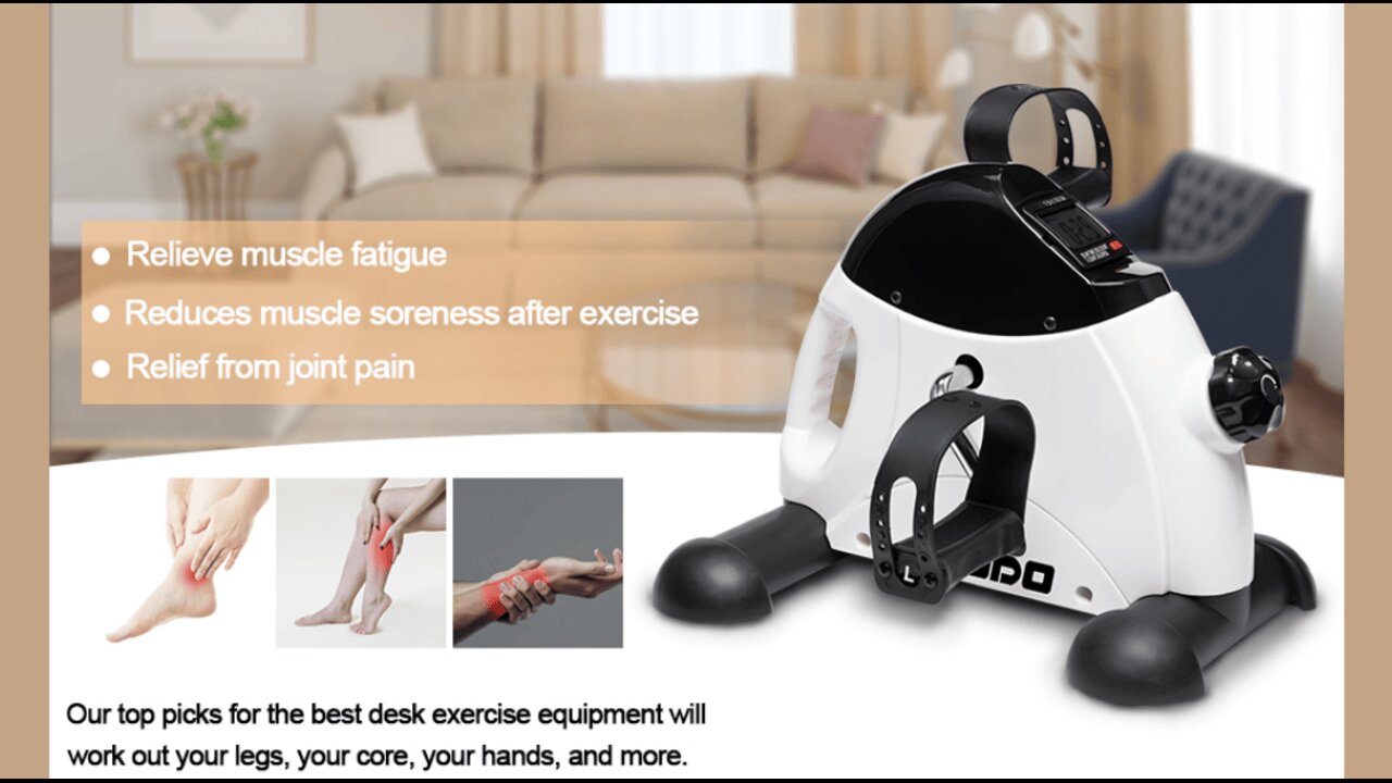 Mini Exercise Bike TODO Pedal Exerciser Foot Peddler Portable Therapy Bicycle