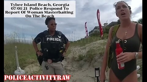 Bodycam woman caught playing with herself on beach