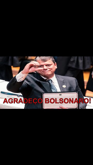 URGENTE! Tarcísio agradece a Bolsonaro em diplomação: “Quem primeiro sonhou com esse momento”