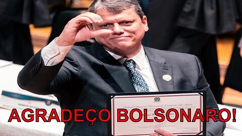 URGENTE! Tarcísio agradece a Bolsonaro em diplomação: “Quem primeiro sonhou com esse momento”