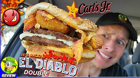 Carl's Jr.® EL DIABLO DOUBLE 2023 Review ⭐😈✌️🔥🍔 IT'S BACK! 🥵 Peep THIS Out! 🕵️‍♂️