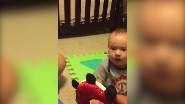 Baby Girl Screams And Cries When She Sees A Panda Rattle