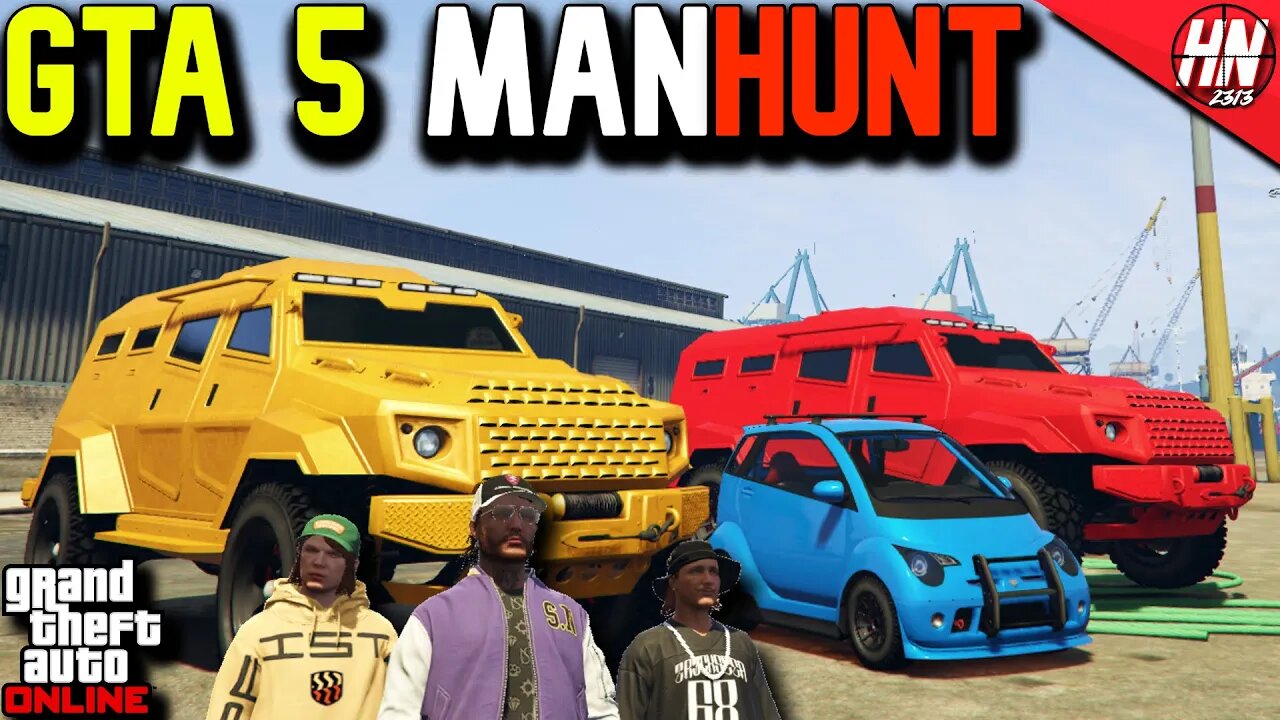 GTA 5 ManHunt! PANTO vs INSURGENTS ft. @gtanpc @twingo2313