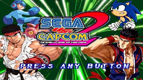 Sega Vs Capcom 2 Akuma e Guile Vs Nina e Sonic