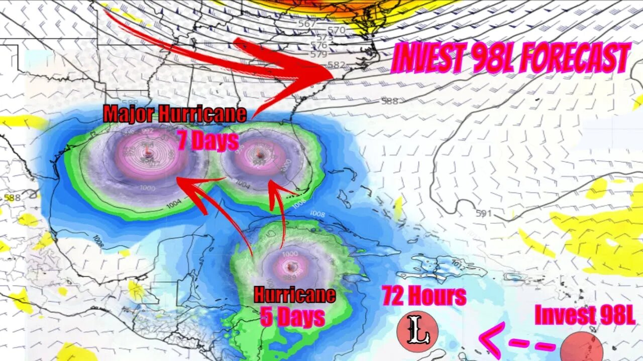 Invest 98l Intensifies In The Western Caribbean, Track & Forecast!