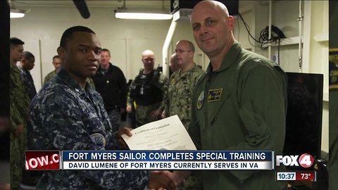 Local sailor completes special training Fort Myers