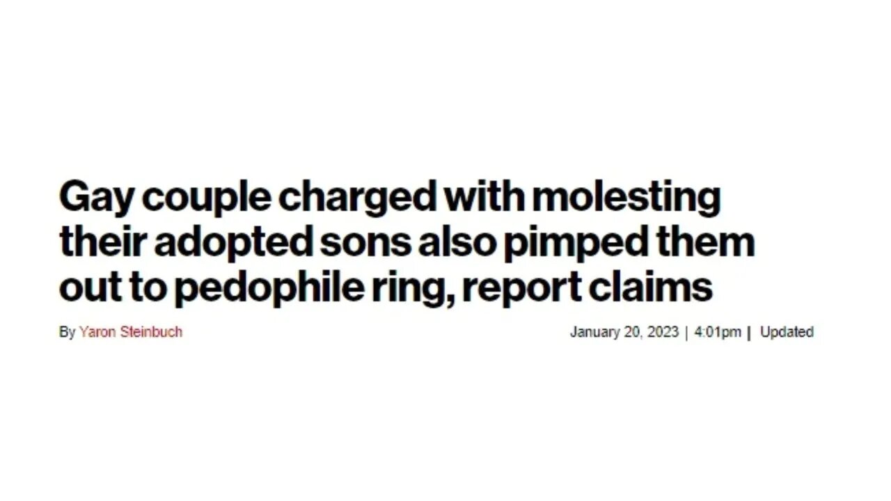 Gay couple adopts boy, then pimps him out? #wtf