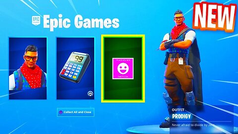 How to download the *NEW* Fortnite Celebration Pack "PRODIGY" Skin & "CALCULATOR" Back Bling