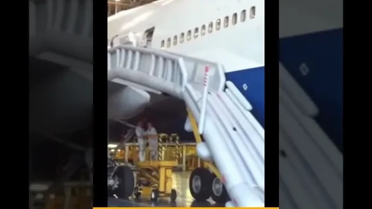 Huge B747 Emergency Slide Test #AeroArduino #Aviation #Flying