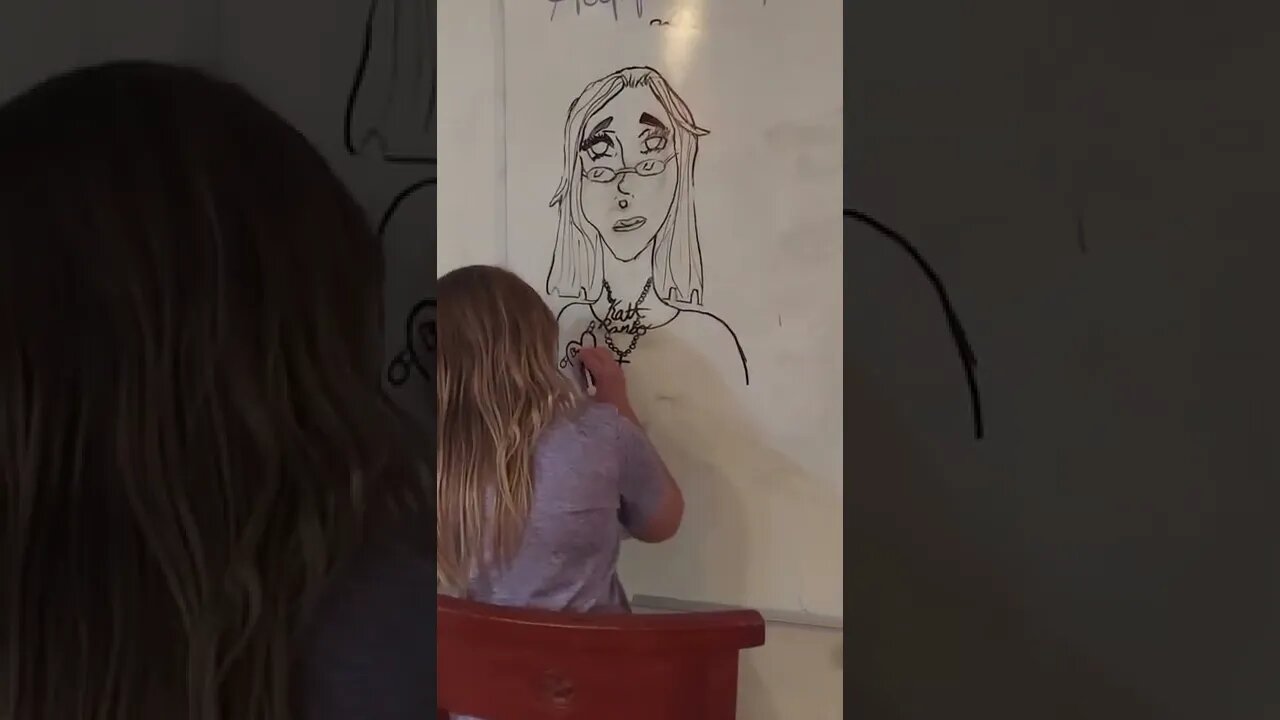 Scarlett Draws a Sketch of me.