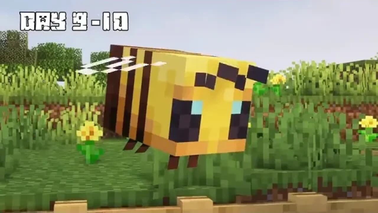 I Survived 100 DAYS as a BEE in HARDCORE Minecraft! = 9