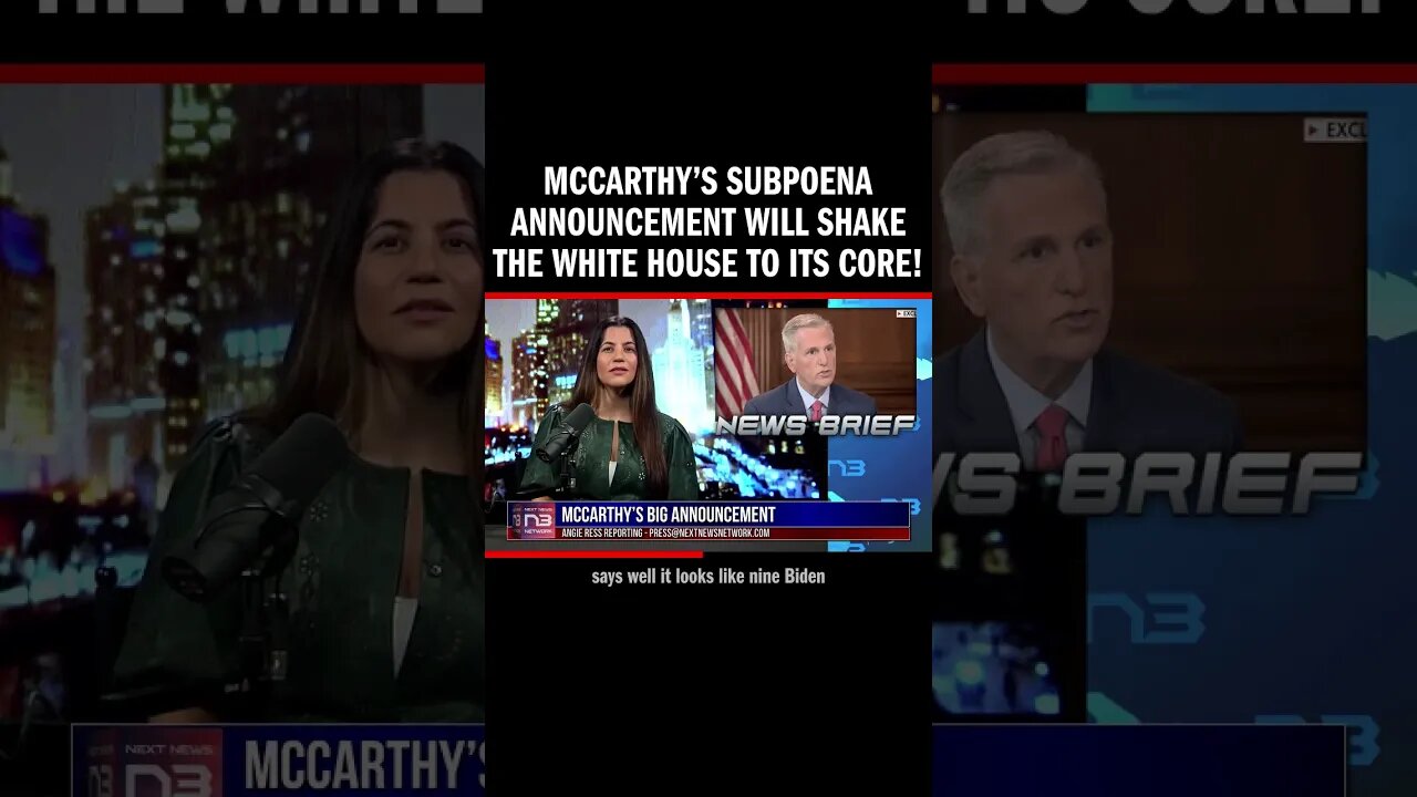 McCarthy’s Subpoena Announcement Will Shake the White House to Its Core!