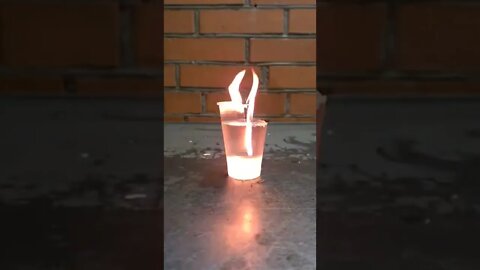 Burning cup of water