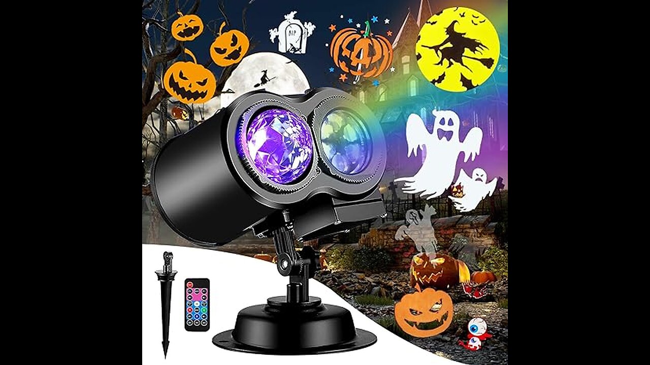 FLITI Brighter Halloween Decorations Projector Lights