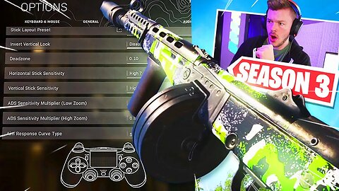 *NEW* BEST WARZONE SETTINGS for CONSOLE + PC in SEASON 3! (Sensitivity, FOV, Deadzone)