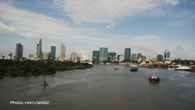 Saigon River in Southern Vietnam