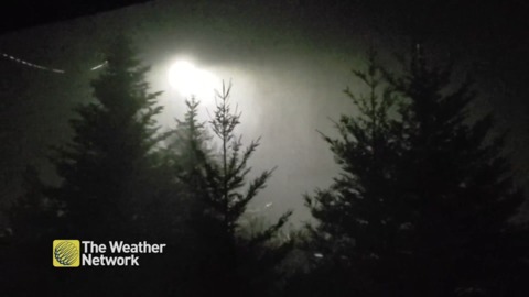 Sheets of rain pour down in Nova Scotia