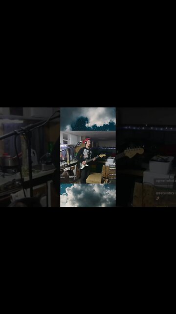 Shredding some wah wah guitar with the stratenstein and my fender mustang 🤘