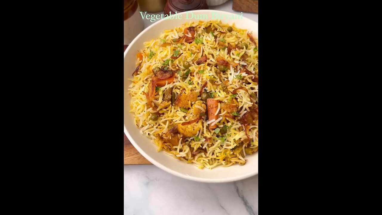 Vegetable Dum Biryani Recipe ## restaurant style ## must try and save for later