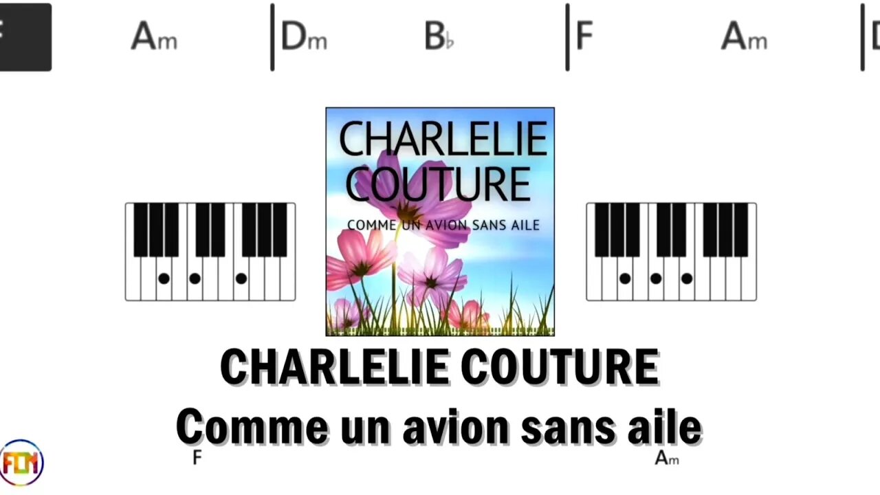 CHARLELIE COUTURE Comme un avion sans aile FCN PIANO CHORDS & LYRICS