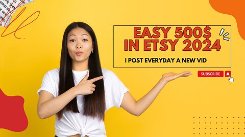 Best way to Earn 500$ a Day in ETSY 2024