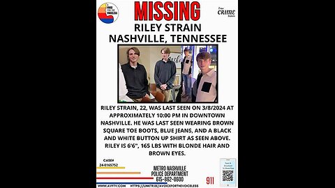 UPDATE ON MISSING RILEY STRAIN!