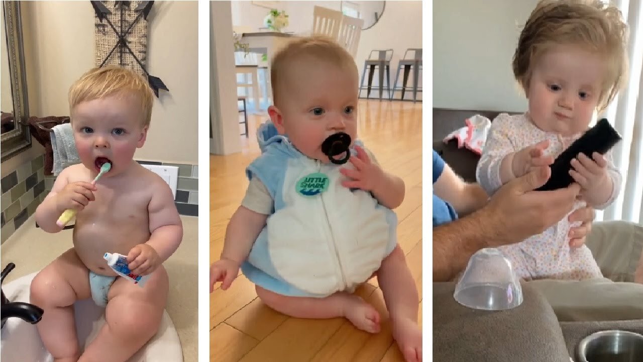 Cute Baby try not to smile Challenge #42 #shorts