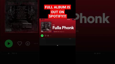 FULLA PHONK On Spotify! #phonk #phonkmusic #shorts #phonkhouse #agressivephonk #driftphonk #spotify