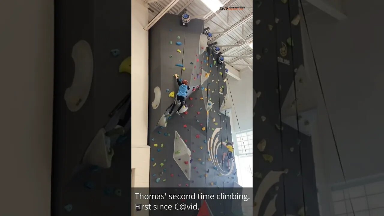 Thomas’ second climbing outing today. First since C@vid. In climbing he has become “that kid”