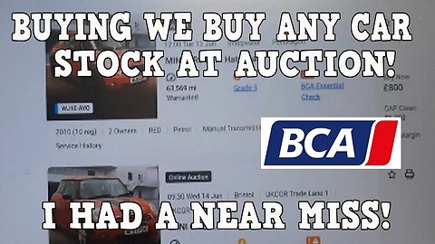 I had a very near miss hunting Auction cheapies from We Buy Any Car!