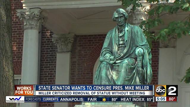 Democrat: Censure Senate president over Taney statue letter