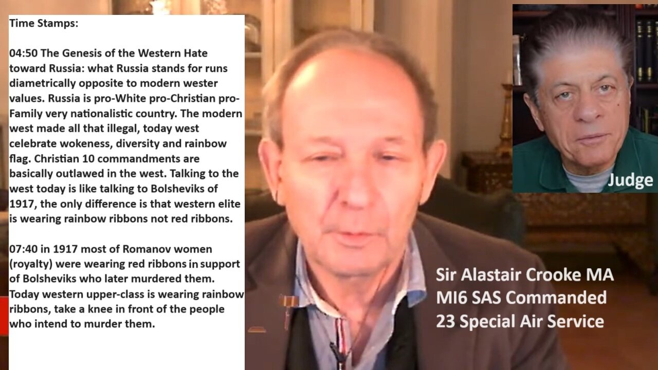 Judge w/Alastair Crooke MI6 SAS: Dark Lessons Learned in Russia. Why West Hates Russia? Wonder No More.