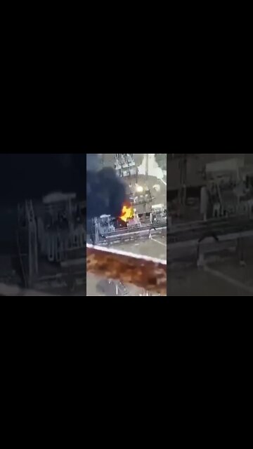 🇬🇧🇺🇦 A shell flew into the Lugansk TPP, a fire started. #shorts