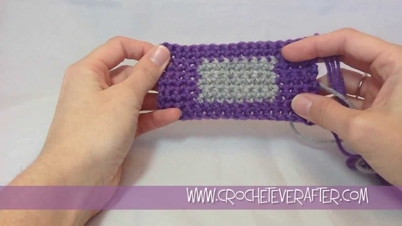 Left Hand Fair Isle CrochetTutorial #4: How to Work Fair Isle In Rows