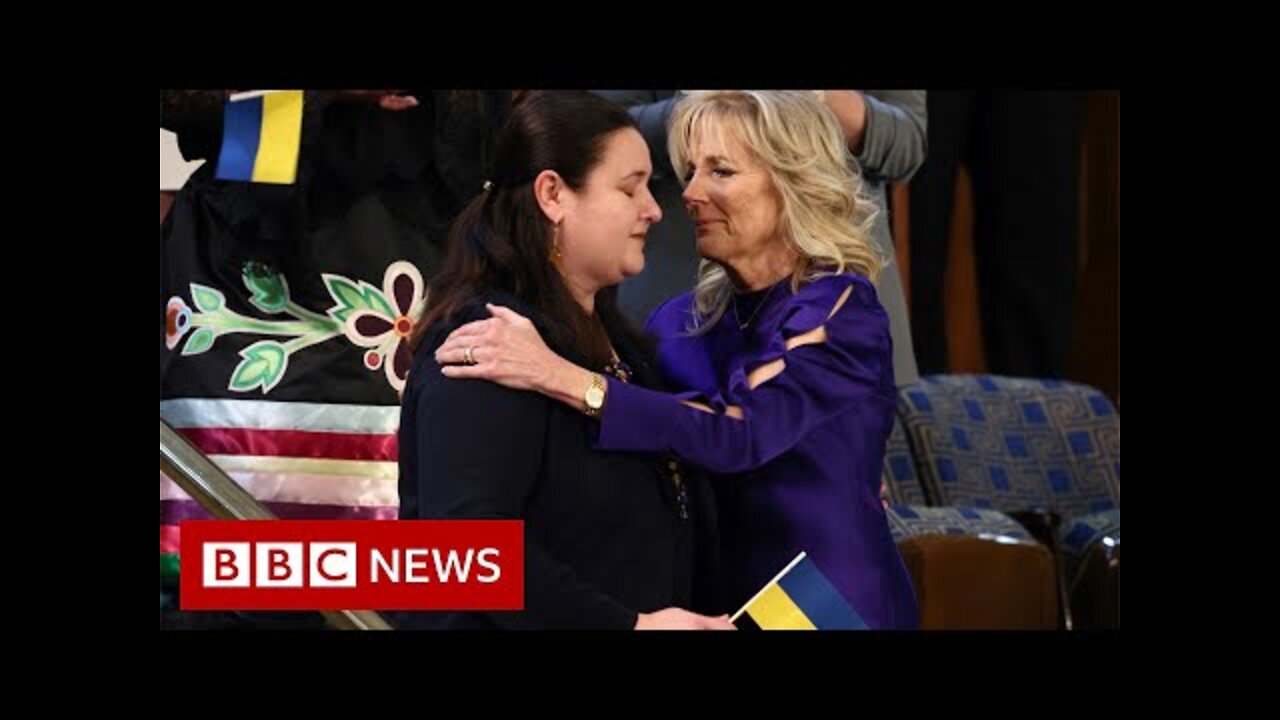 Standing ovation for Ukrainian ambassador at President Biden's State of the Union address - BBC News