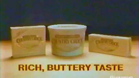 "I Guess It Tastes Like Butter" 1986 Country Crock Margarine Commercial (80's Food)