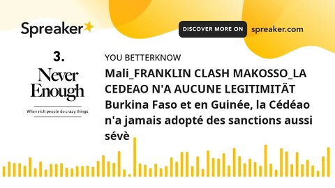 Mali_FRANKLIN CLASH MAKOSSO_LA CEDEAO N'A AUCUNE LEGITIMITÄT Burkina Faso et en Guinée, la Cédéao n'