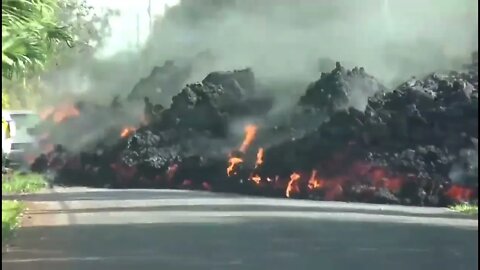 Mustang consumed by Lava from Hawaii's Kilauea Volcano