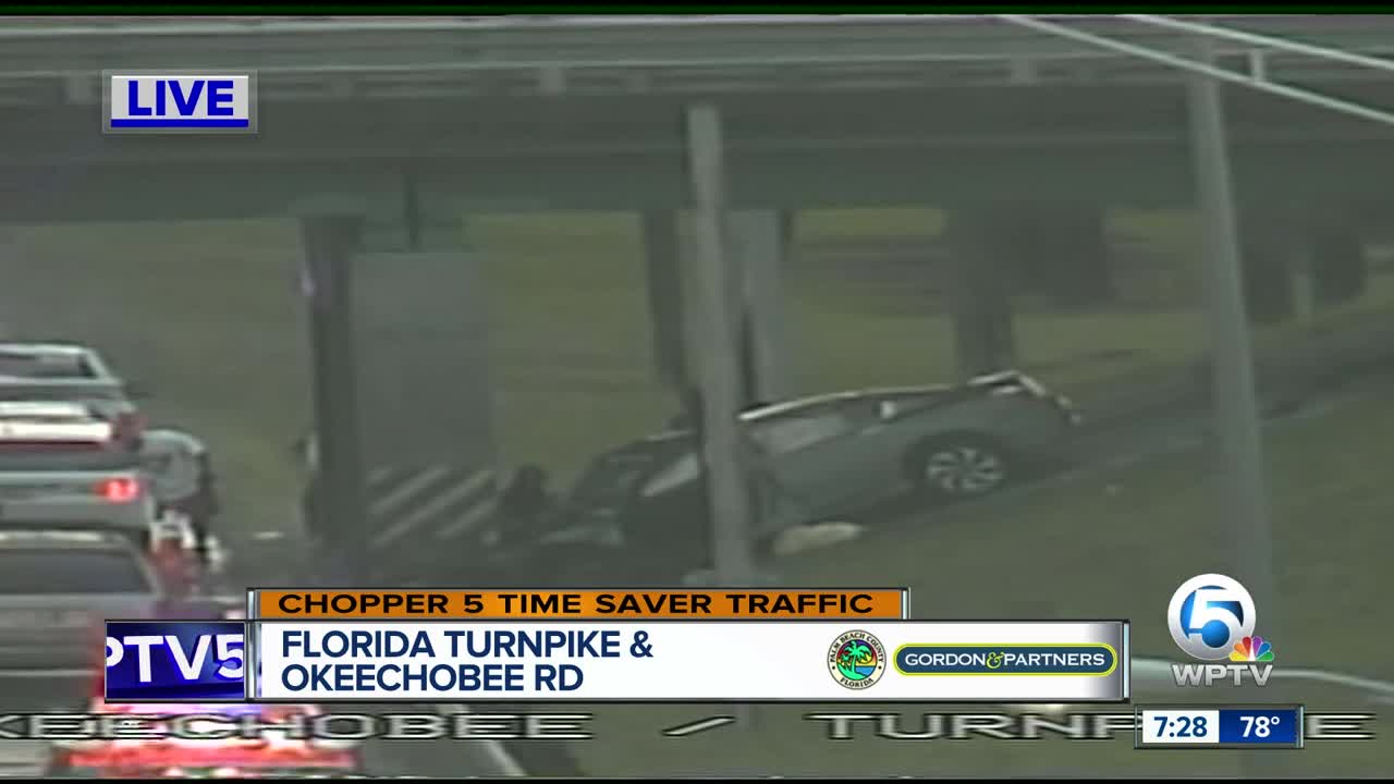 Fatal crash on the Turnpike near Okeechobee Boulevard exit in Palm Beach County