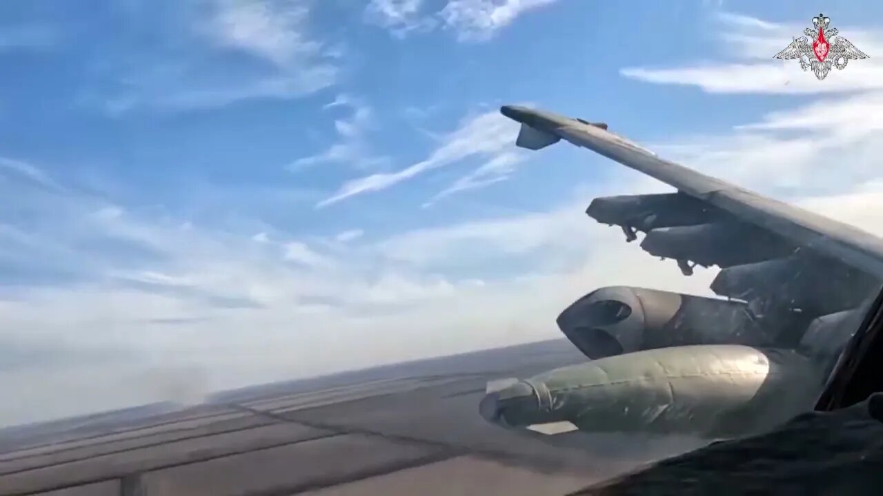 Russian Su-25 crews launch missile strikes against AFU armoured vehicles