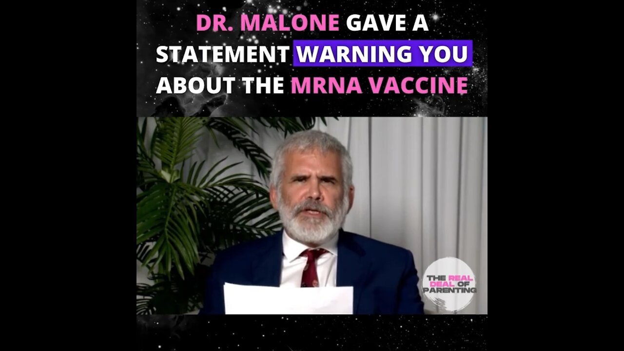 Dr. Robert Malone’s Warning to all Families Regarding the Vaccine