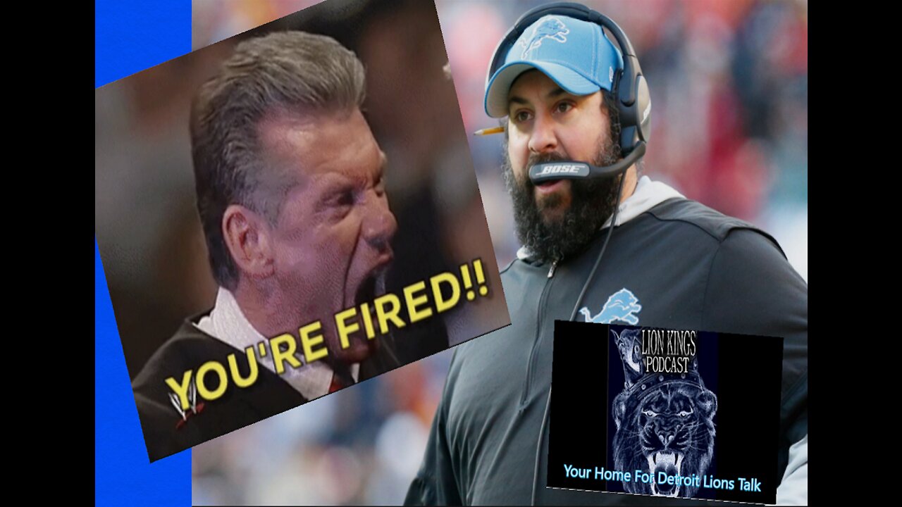 Detroit Lions Fire Patricia and Quinn. What's Next? 11- 28 -2020