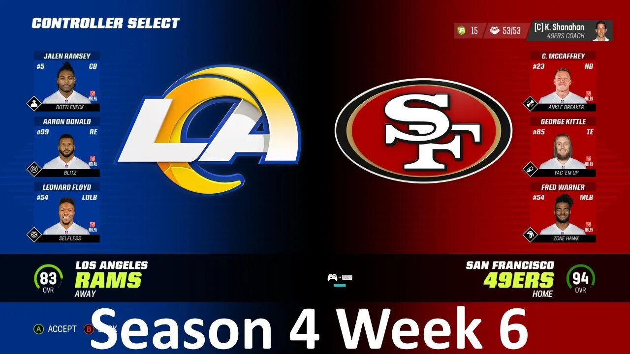 Madden Nfl 23 Rams Vs 49ers Simulation Franchise S4 W6