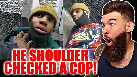 GANG MEMBER Shoulder Checks Cop, Instantly REGRETS IT