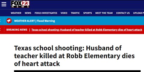 Coincidence: Texas School Shooting Husband of Teacher Killed at Robb Elementary Dies of Heart Attack