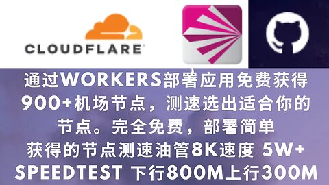 【2023V2ray最新教程3】 通过Cloudflare的Workers部署应用，免费获得900+机场节点，大量节点可用完全免费测速下行800M上行300M #科学上网 #免费vpn #v2ray